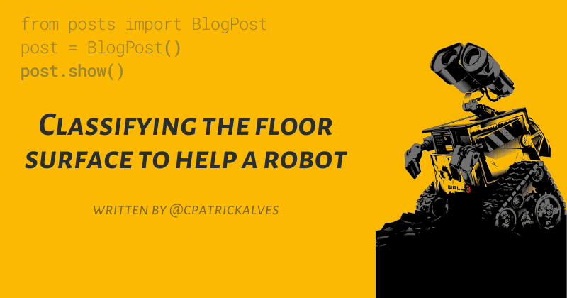 Classifying the floor surface to help a robot